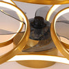 Ventilateur de plafond LED encastré avec télécommande - Design moderne en forme de fleur pour l'éclairage du salon et de la chambre