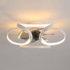 Ventilateur de plafond LED encastré avec télécommande - Design moderne en forme de fleur pour l'éclairage du salon et de la chambre