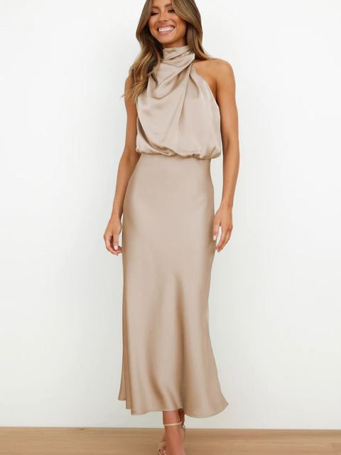 Rhodé | Robe Halter en Satin