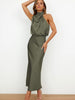 Rhodé | Robe Halter en Satin