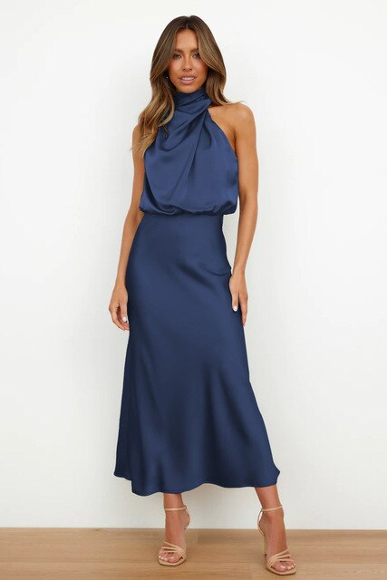 Rhodé | Robe Halter en Satin