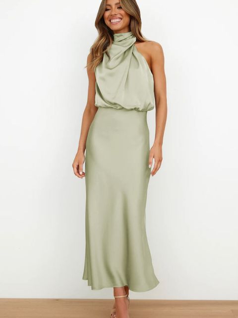 Rhodé | Robe Halter en Satin