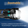 LuxeBeam Elite Lampe de Poche LED Rechargeable USB | Torche portable polyvalente pour le camping, la pêche et les aventures en plein air