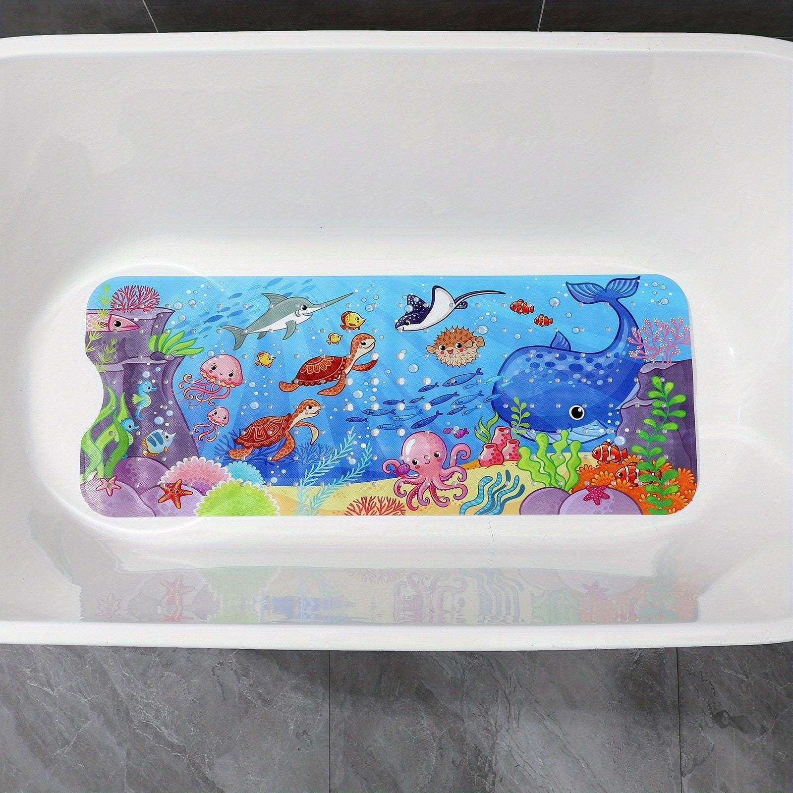 Tapis de Bain Antidérapant Extra Long – Lavable en Machine avec Ventouses