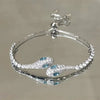 Bracelet serpent en argent avec zirconium – Lyra