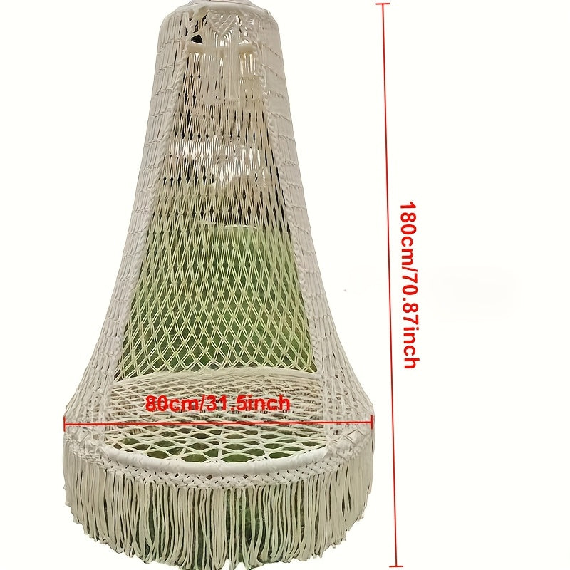 Fauteuil Suspendu Tissé à la Main BohoSwing – Ambiance Bohémienne Détendue