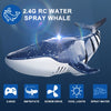 1:18 échelle RC requin baleine avec rotation à 360°, flexibilité à 180°, lumière LED éclaboussante, contrôle de croisière programmable - rechargeable par USB, idéal pour les jeunes pour jouer en été et comme cadeau d'anniversaire
