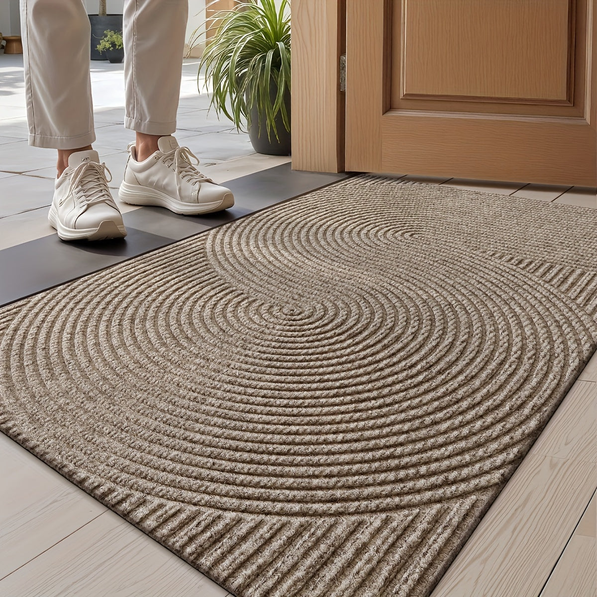Tapis de Porte Géométrique Dajiang – Durable et Élégant
