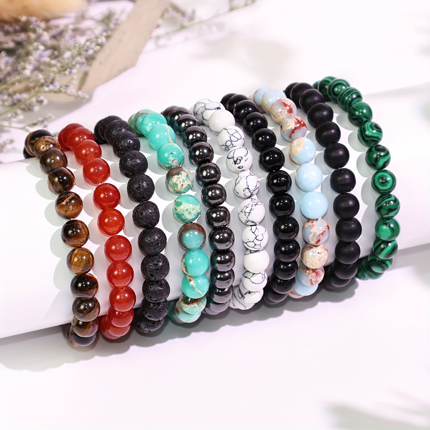 Bracelets en Pierre Naturelle Colorés - Pour une Touche de Style