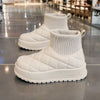 Bottes de Neige d'Hiver Montantes pour Femmes – Design Matelassé avec Isolation et Semelle en Caoutchouc Antidérapante
