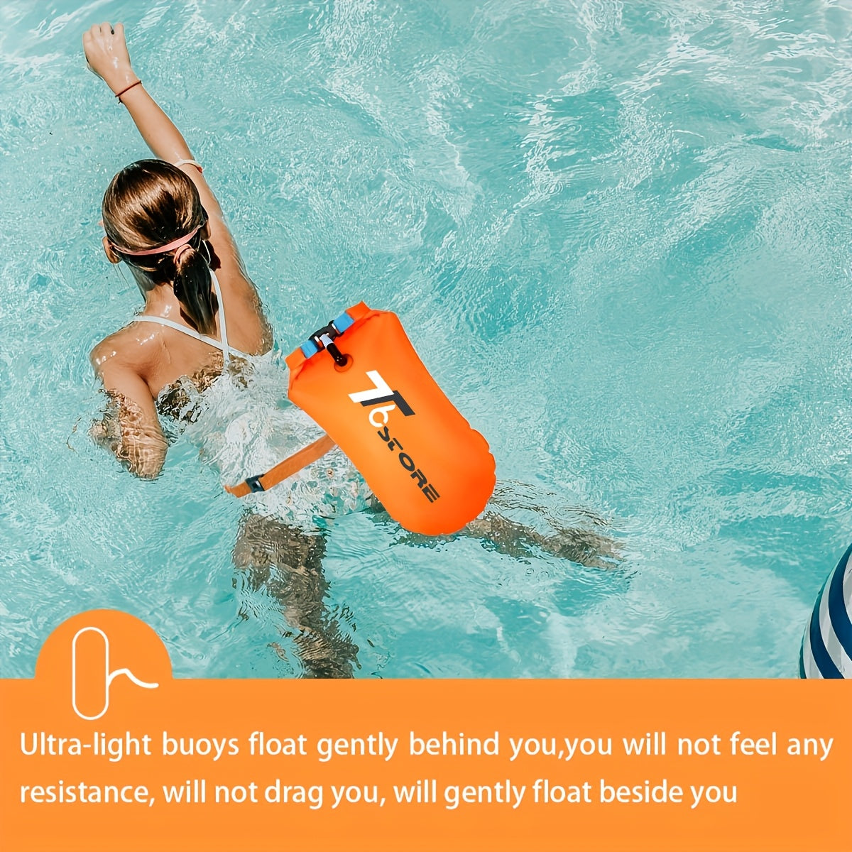 Bouée de Natation Étanche de 20L avec Espace de Rangement – Sûre et Pratique pour la Natation en Eau Libre