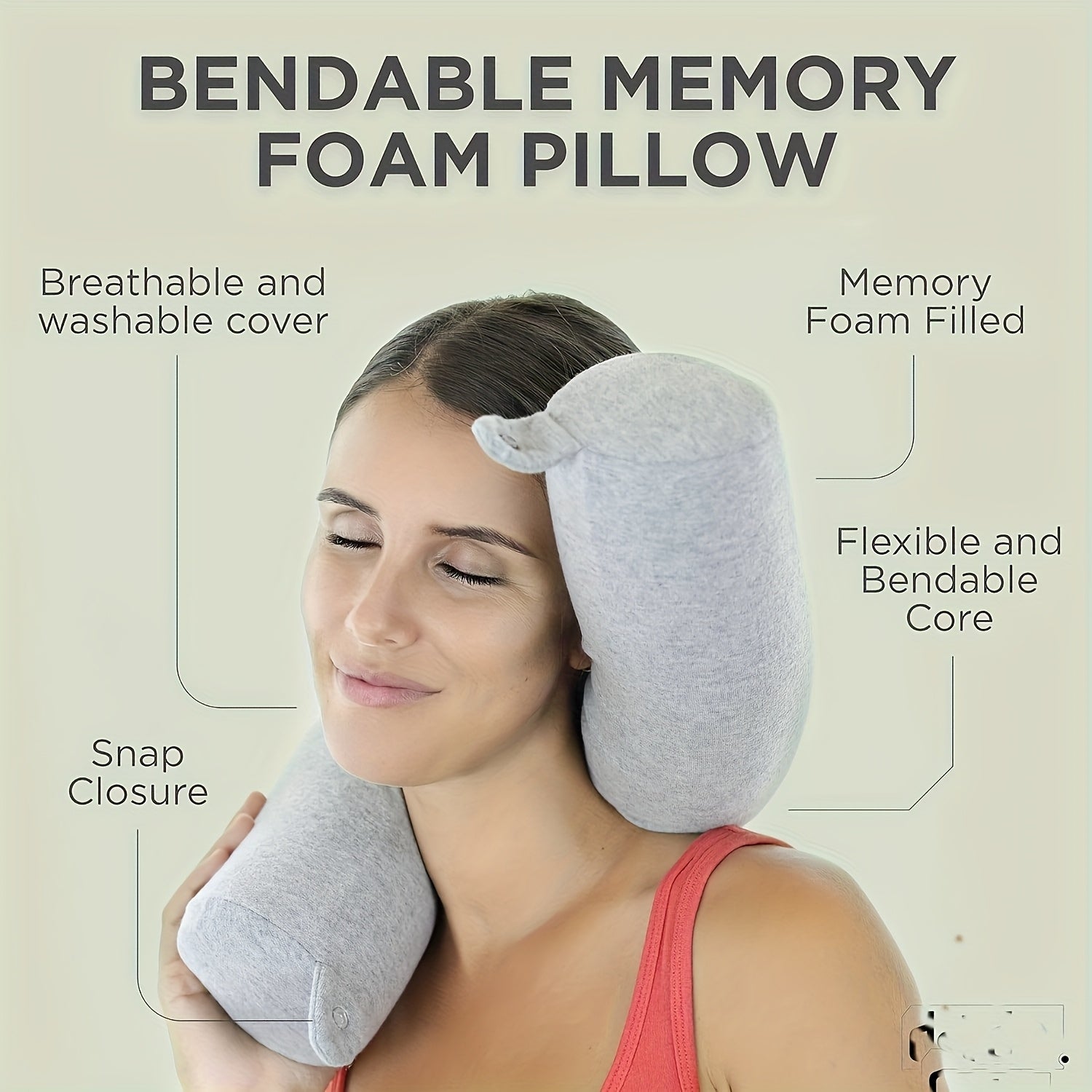 TravelEase Coussin de Voyage Réglable – Soutien et Confort