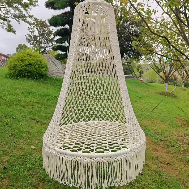 Fauteuil Suspendu Tissé à la Main BohoSwing – Ambiance Bohémienne Détendue