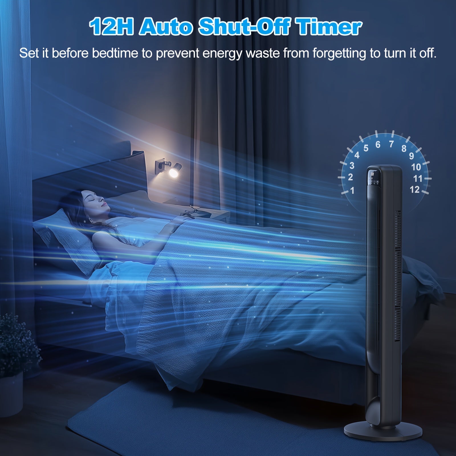 Ventilateur Tour Sans Lame – Silencieux et Réglable