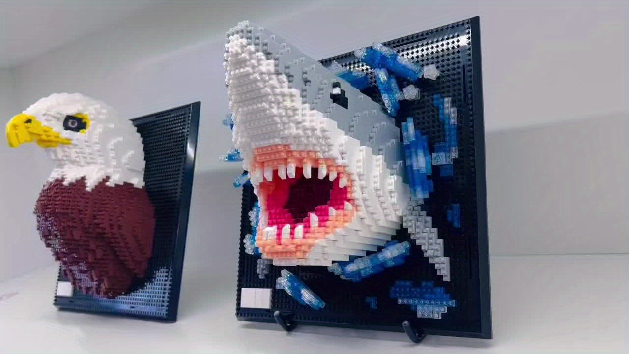 Art mural créatif 3D – Collection Requin et Aigle