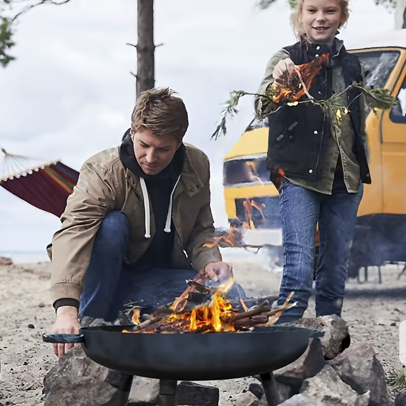 Bassin de Feu en Fonte – Idéal pour Barbecue, Camping et Éclairage de Jardin