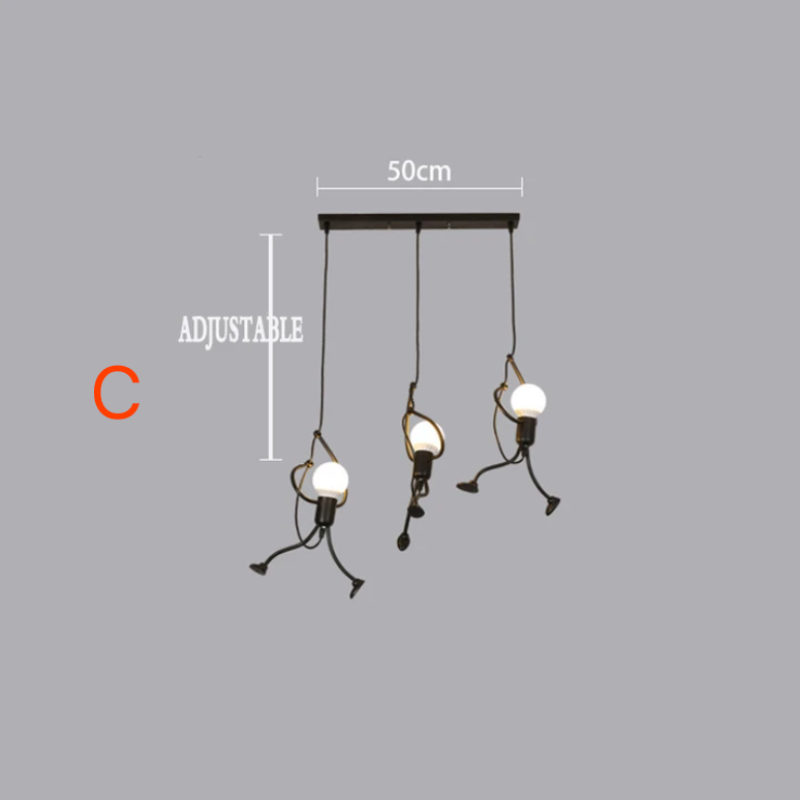 Suspension en Fer Retro Iron Man – Charme Vintage Ludique pour Intérieurs Uniques