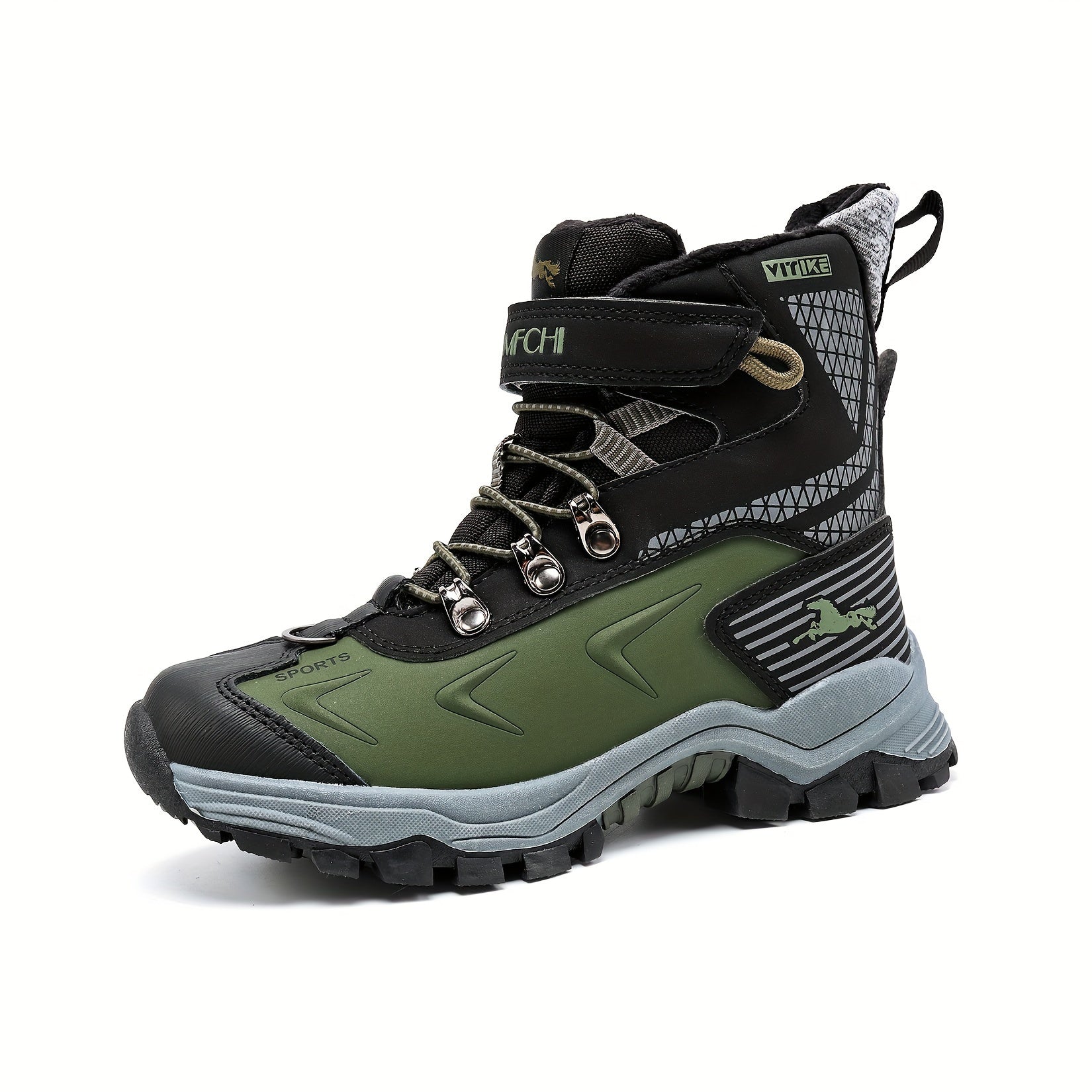 Bottes de Neige Hautes pour Femmes – Chaussures de Randonnée Antidérapantes avec Doublure Chaude