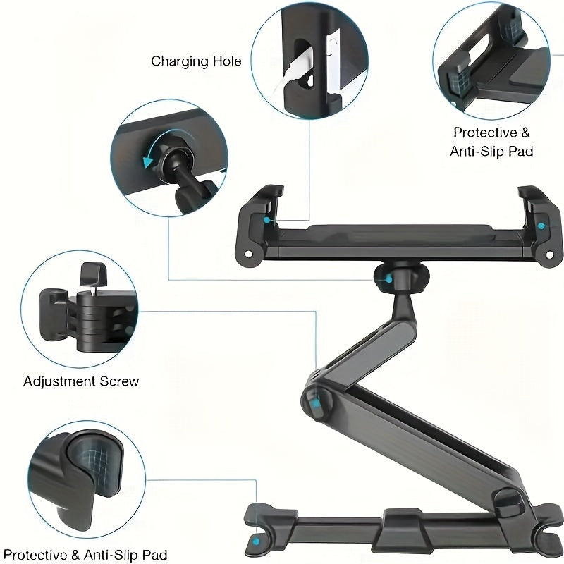 Support de Tablette pour Appuie-tête de Voiture – Support Réglable pour Tablettes et Smartphones