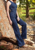 Amalia | Combinaison en Jean avec Dos Ouvert | Style Été Élégant pour Femmes | Bleu | Coupe Flatteuse | Découpe en Cœur | Mélange de Jean Confortable | Tissus Doux | Combinaison Stylée | Détails Tendance