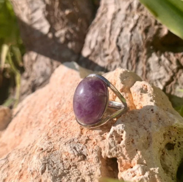 Bague spirituelle en améthyste