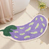Tapis de Bain Antidérapant avec Design Banane ou Aubergine - ZestPad