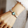 Bracelet manchette tressé en pierre naturelle