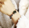 Bracelet manchette tressé en pierre naturelle