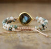 Bracelet manchette tressé en pierre naturelle