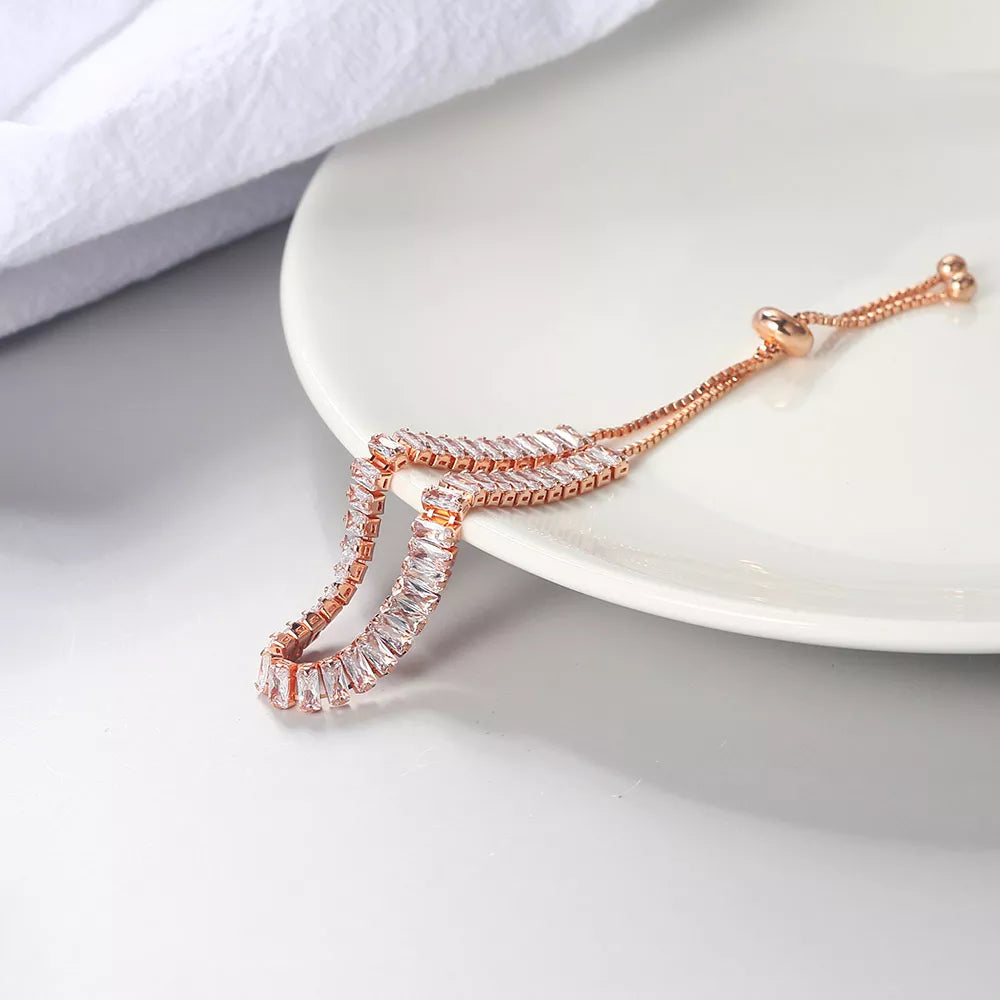 Bracelet ajustable en or rose