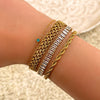 Bracelet de naissance en pierres précieuses rondes