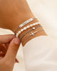 Bracelet croix en or et argent