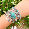 Bracelet enroulé de guérison et de protection en turquoise - Selina