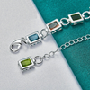 Bracelet en argent zircon multicolore