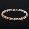 Bracelet de tennis avec cœur en cristal