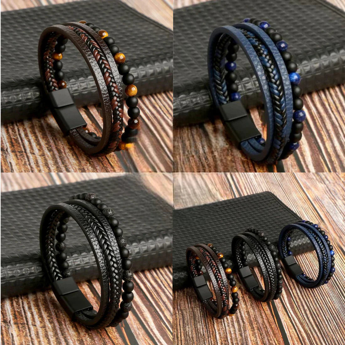 Bracelet en Cuir Ravi - Pour un Look Audacieux et Élégant