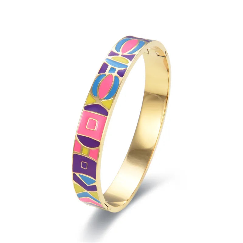 Bracelet géode charme doré