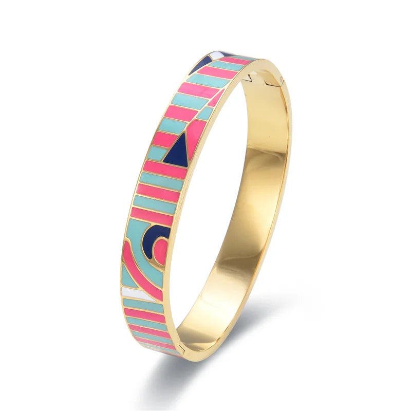 Bracelet géode charme doré