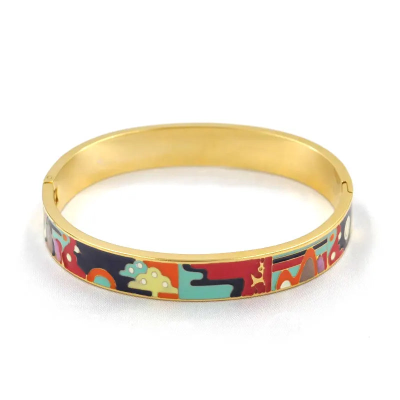 Bracelet géode charme doré