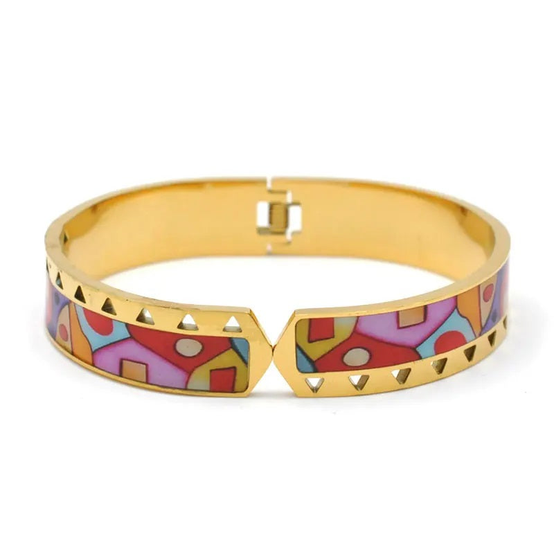 Bracelet géode charme doré