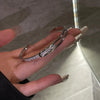Bracelet ouvert en argent sterling 925 avec zirconia