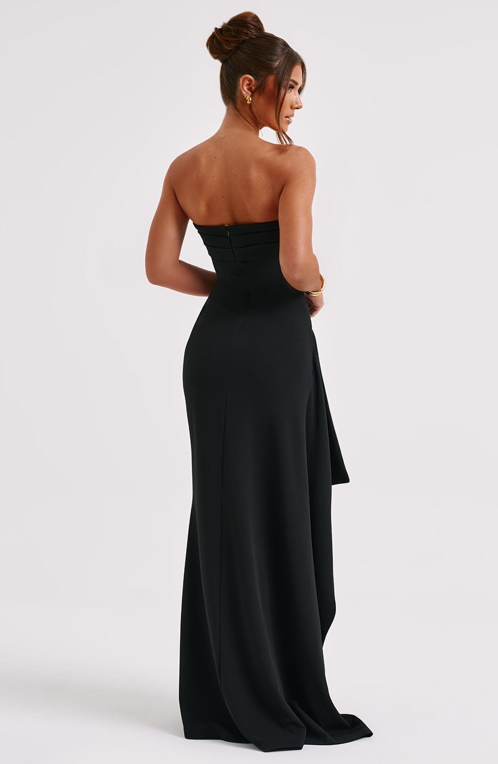 Ayla | Robe Maxi Off-Shoulder avec Fente Haute | Robe de Soirée Élégante Fente Haute Robe Maxi Off-Shoulder Femme Robe de Fête Gala Mariage