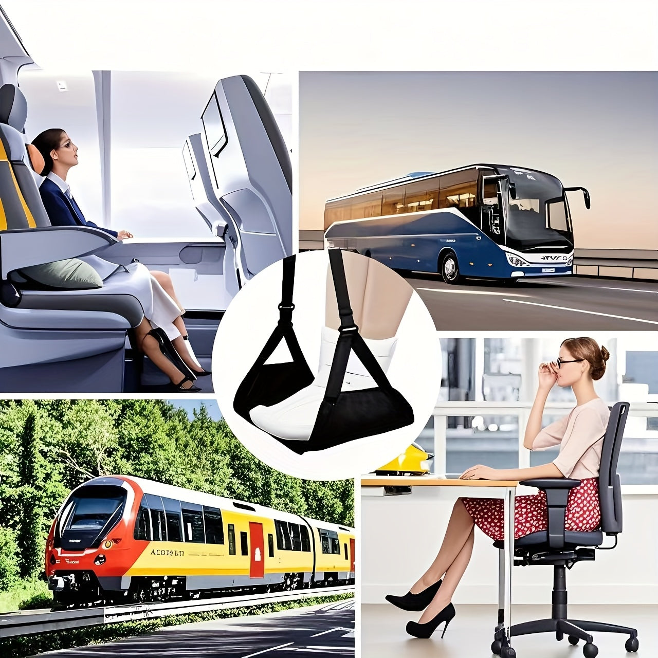 TravelEase Repose-pieds – Confortable et Détendu pendant les Voyages