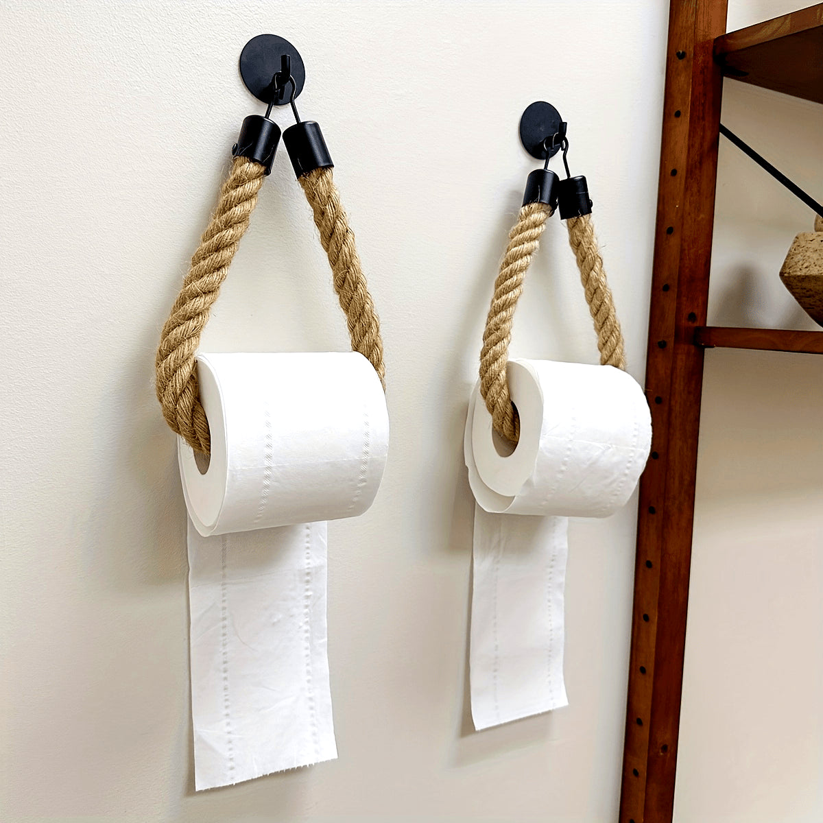 Support de papier toilette en corde de chanvre - Pour des salles de bains élégantes