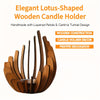 Bougeoir Lotus Bohème – Design en Bois Stratifié Fait Main