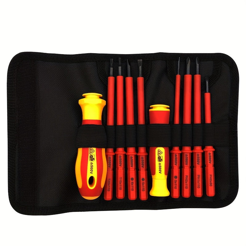 Set de Tournevis de Précision Luxe CraftMaster | Ensemble d'outils ergonomiques de 10 pièces pour des tâches domestiques et industrielles sans effort