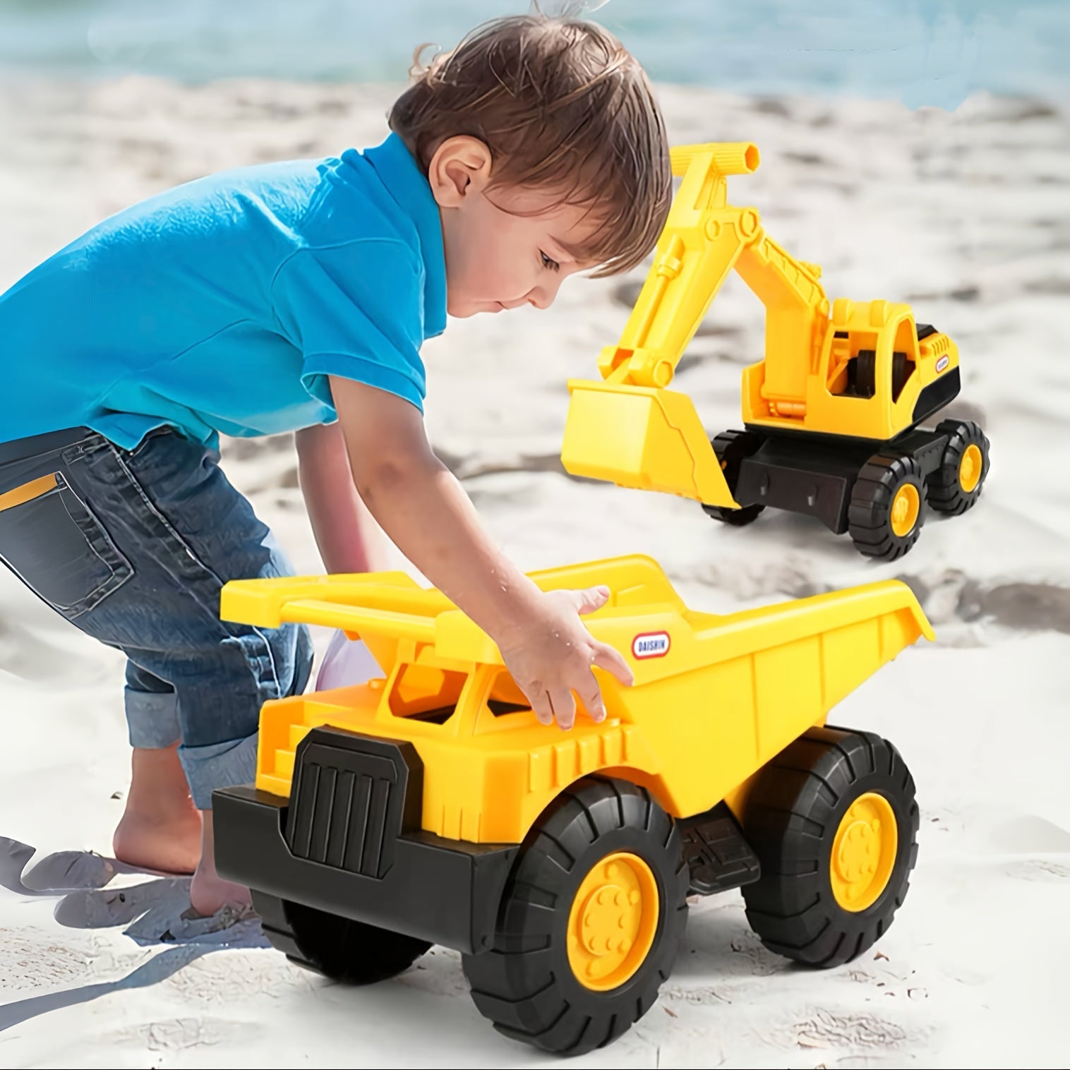 Camion de Jouet Pelle – Parfait pour les Aventures en Plein Air et à la Plage