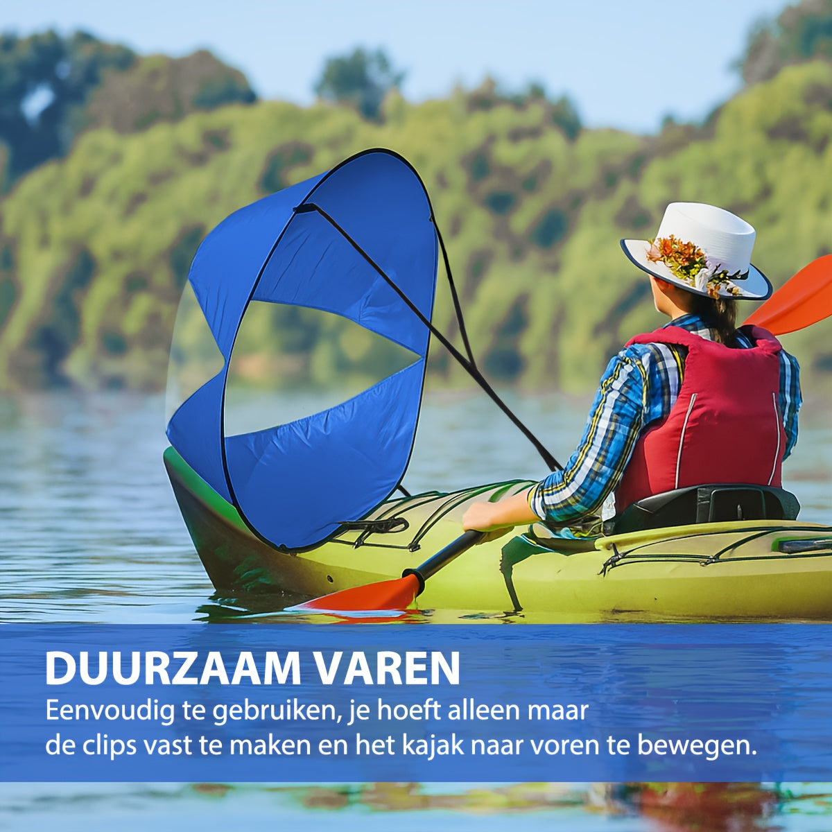SpeedSail Voile de Kayak Pliable – Efficace et Facile à Utiliser