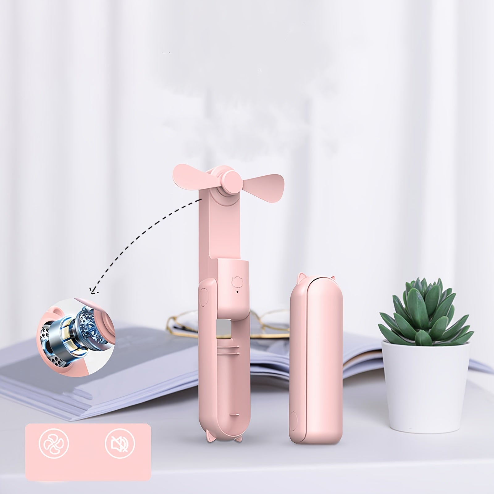 Ventilateur Portable avec Powerbank - Silencieux et Efficace pour les Déplacements