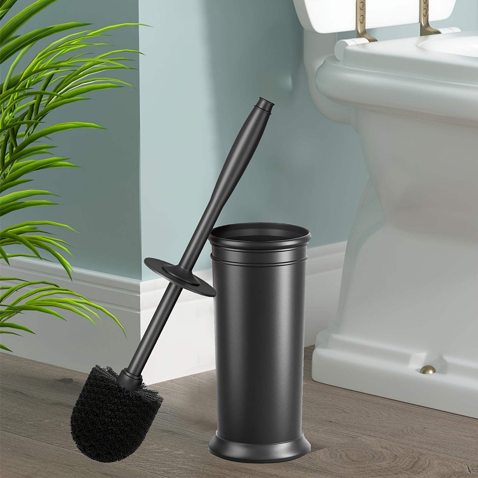 Brosse de Toilette Élégante avec Support - Pour une Salle de Bain Propre